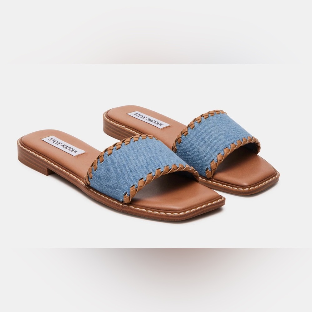 NWT Steve Madden Denim Sandals